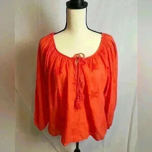 Red with embroidered Stars Lightweight Shirt (Size XL)